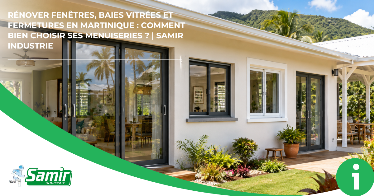 Rénover fenêtres, baies vitrées et fermetures en Martinique : comment bien choisir ses menuiseries ? | SAMIR Industrie