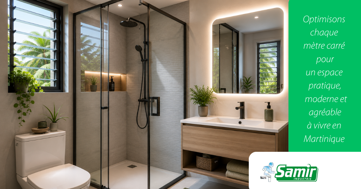 🚿 Petite salle de bain, grandes idées : optimiser chaque m² en Martinique 