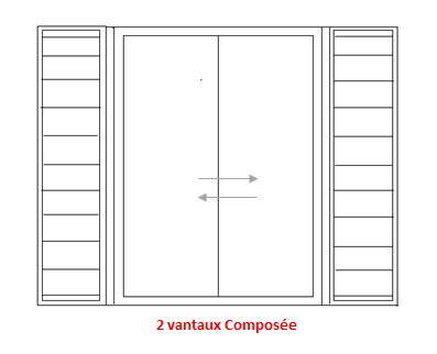 FENETRE COULISSANTE 2 VANTAUX GB BLANC