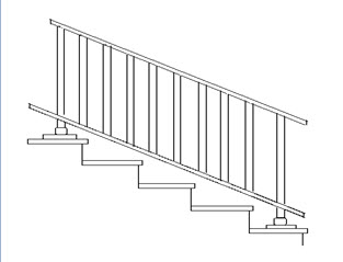 GARDE CORPS A BARREAUX SIMPLE LISSE
