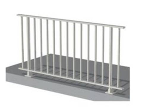 GARDE CORPS A BARREAUX SIMPLE LISSE