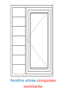 FENETRE OUVRANTE PVC 1 VANTAIL INTERIEURE BLANC