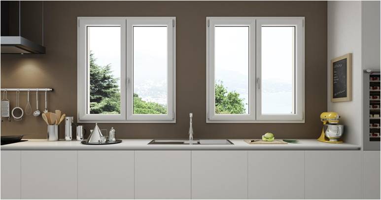 FENETRE OUVRANTE PVC 2 VANTAUX INTERIEURE BLANC