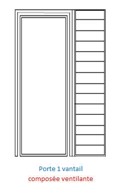 PORTE PVC 1 VANTAIL