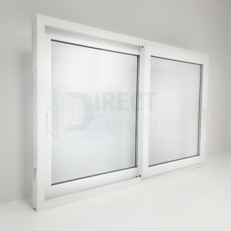 FENETRE COULISSANTE 2 VANTAUX GB BLANC
