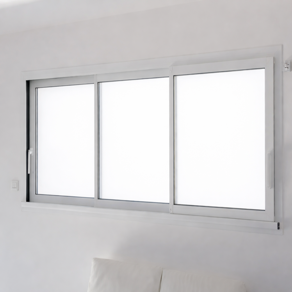 FENETRE COULISSANTE 3 VANTAUX GB BLANC