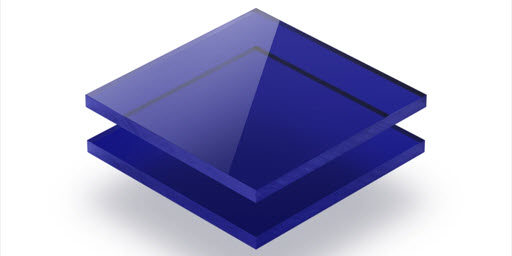 PLEXI COULE BLEU/GRIS 10MM NUANCE 9158