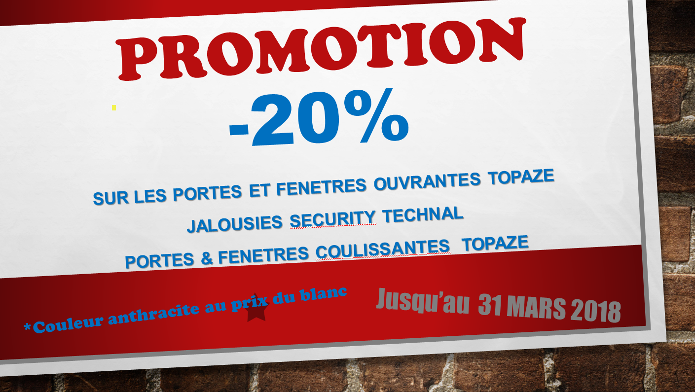 Promo -20% sur les portes et les fenêtres | Samir Industrie Martinique
