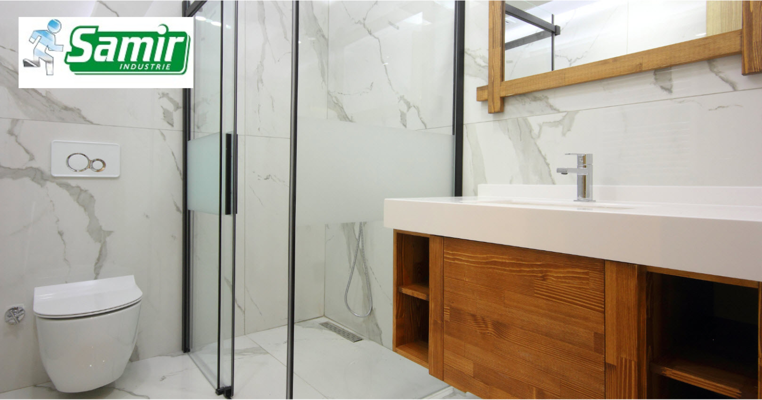 Petite salle de bain ? Il y a des solutions - SAMIR Industrie Martinique.