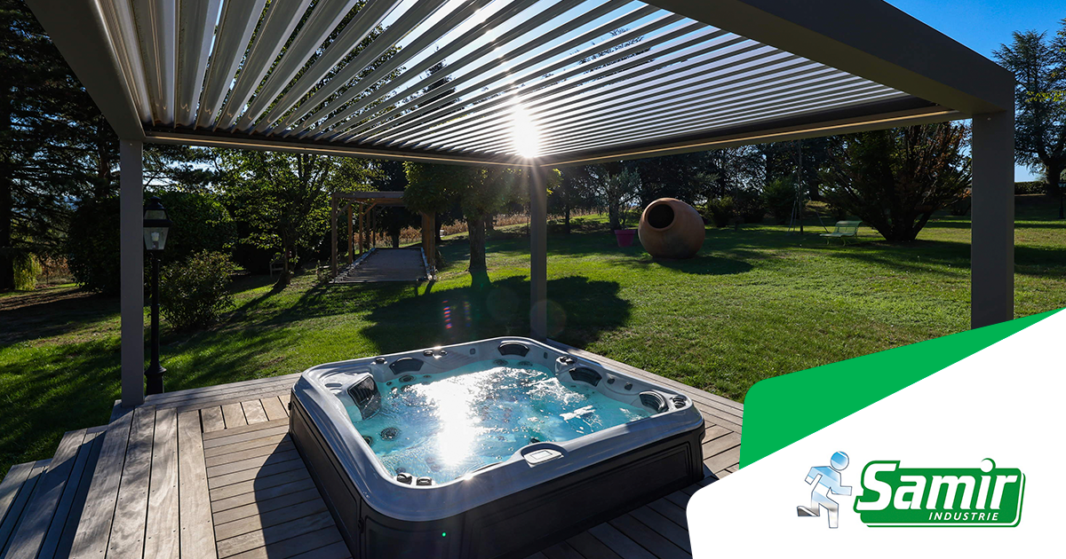 Pergola aluminium à lames orientables : options et tendances - SAMIR Industrie Martinique.