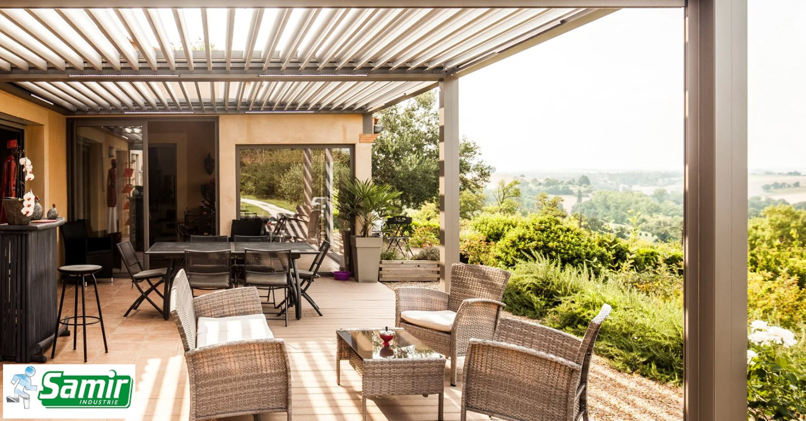 Un espace de vie supplémentaire à votre maison: la pergola aluminium de SAMIR !