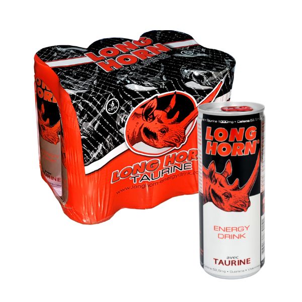 Boisson Energétique LONG HORN Energy Drink Taurine