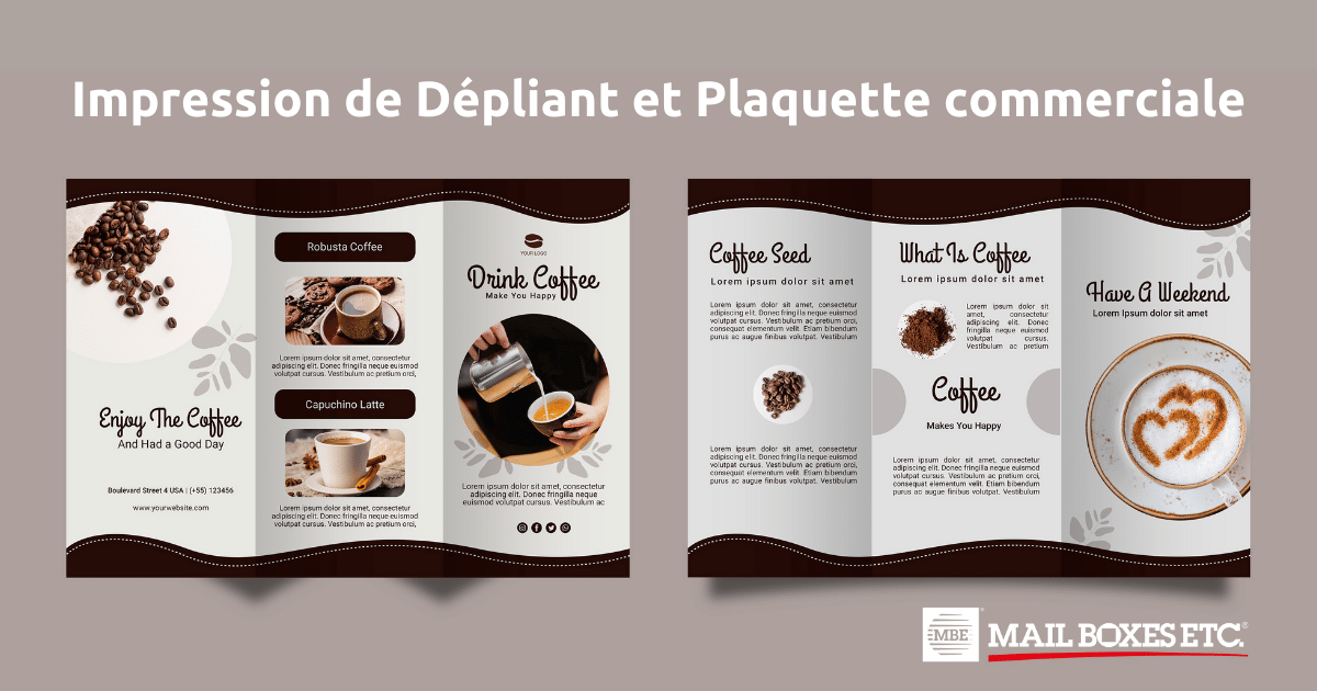 Dépliants, plaquettes