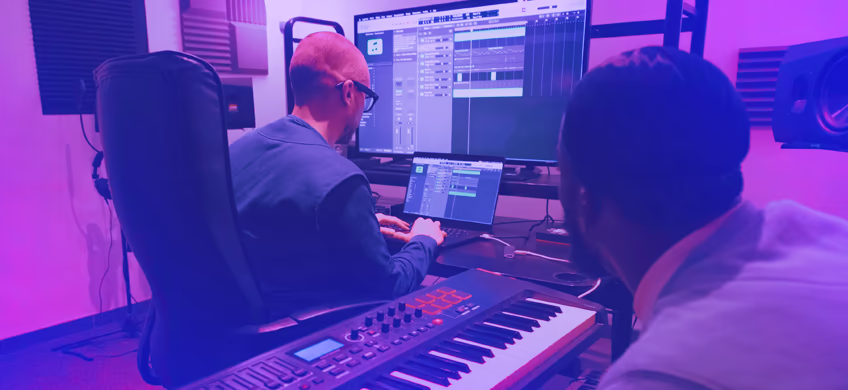 Audio Mixer Board in Studio