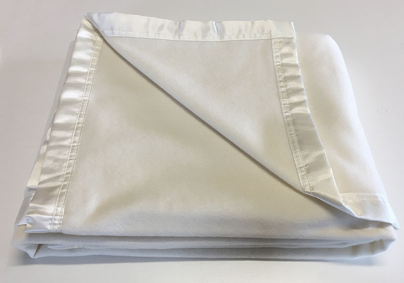 Bassinet Blanket Satin Bound - Natural Colour