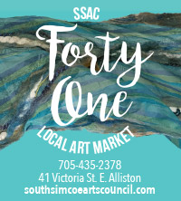 South Simcoe Arts Council and art market ad.