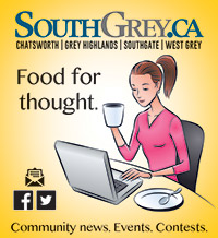 South Grey news ad Food for thought.