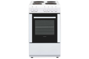 NordMende FS 50cm Single Cavity Electric Static Cooker with Solid Plates White