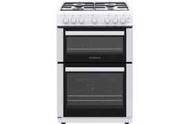 FS 60cm Twin Cavity LPG Gas Cooker White