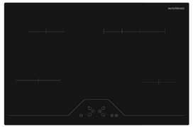 78cm 4 x Zone Touch Control Ceramic Hob Black