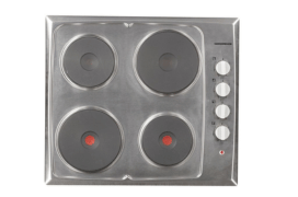 60cm 4 x Zone Solid Plate Electric Hob Stainless Steel