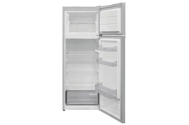 54cm Freestanding 144cm Top Mount Low Frost Fridge Freezer Silver