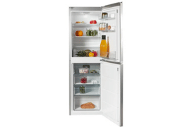 54cm Freestanding 166cm NoFrost Fridge Freezer Stainless Steel Look