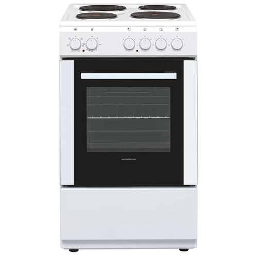 NordMende FS 50cm Single Cavity Electric Static Cooker with Solid Plates White