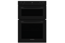 Built In Double Multifunction Oven with Catalytic Liners Pure Black Glass