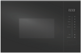 20L Built In Microwave + Grill Wall Mounted Black Glass