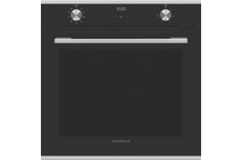Built In 78L Multifunction Oven Catalytic Liners Digital Programmer Pure Black Glass with Stainless Steel