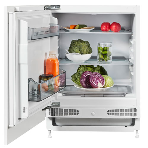 Integrated under deals worktop fridge