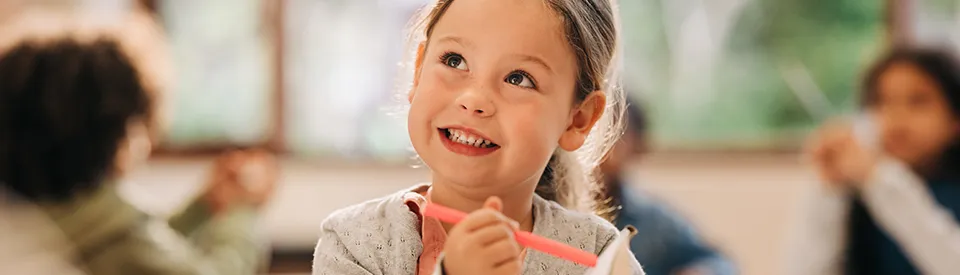 young girl smiling