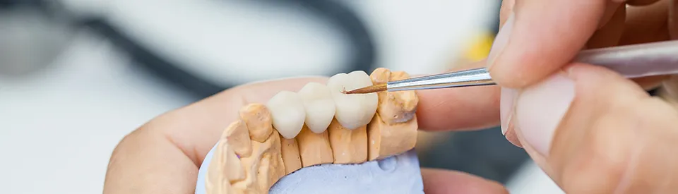 working on dental crown