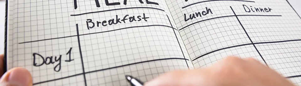 meal day planner book