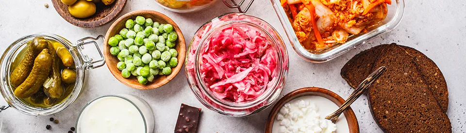 healthy food at a table