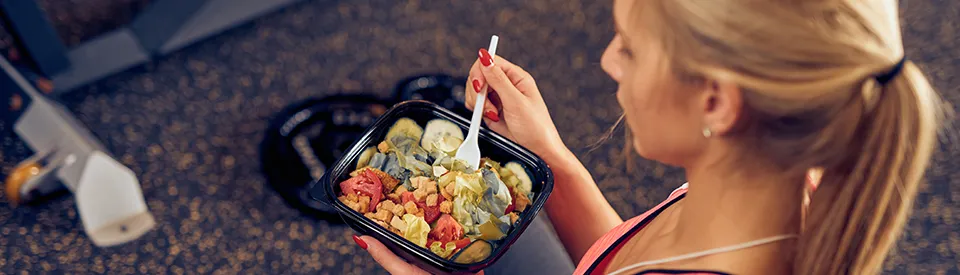 woman eating a healthy meal