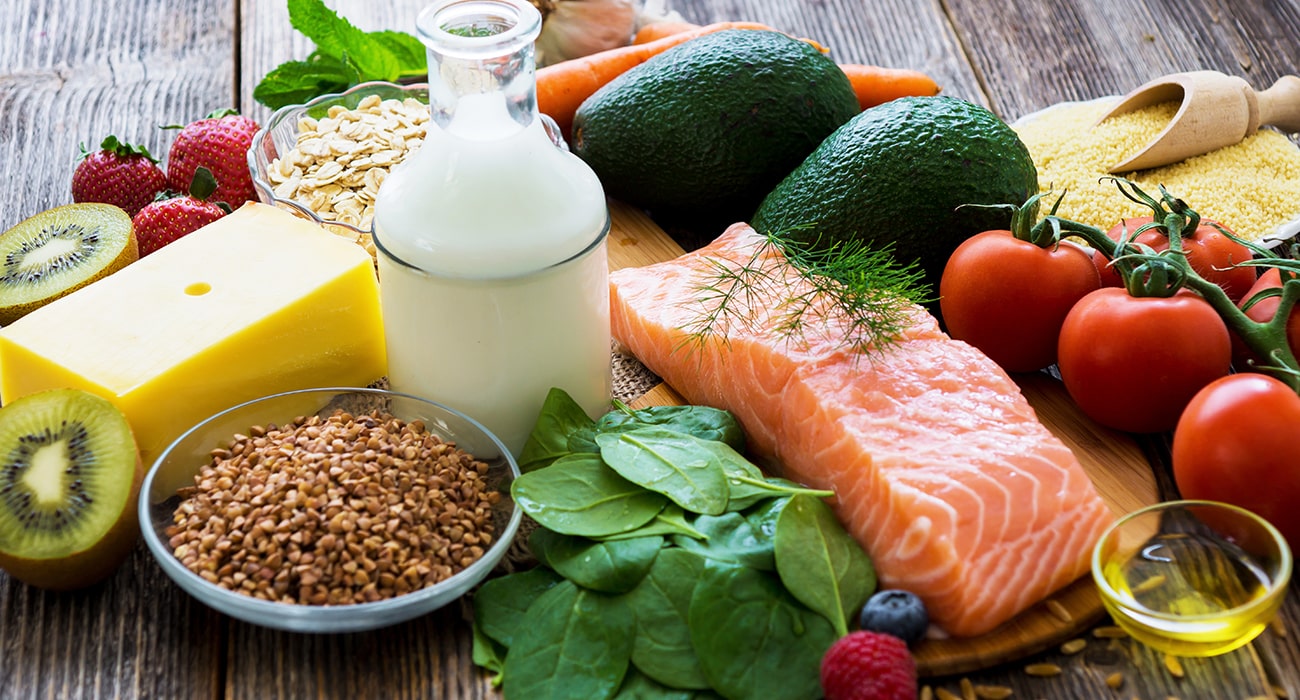 assortment of fresh foods