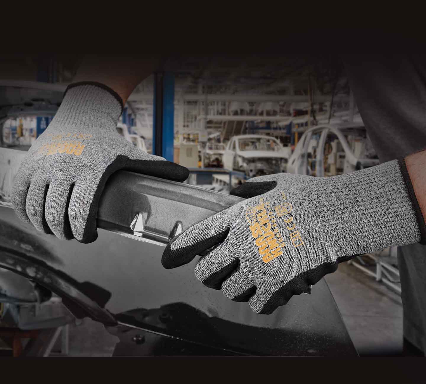 Brass Knuckle Protection Safety Eyewear and Cut Resistant Gloves
