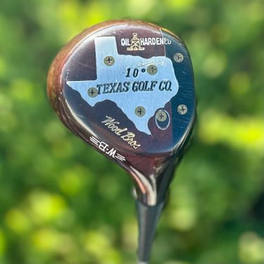 Rare Wood Bros Tour Issue Texas Golf Co. Texan 10* Oil Hardened Persimmon Driver