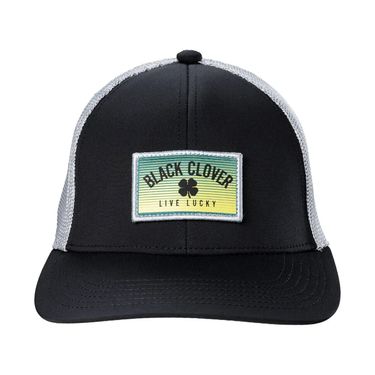 NEW Black Clover Blurred Lines HD Patch Black / White Mesh Snapback Golf Hat