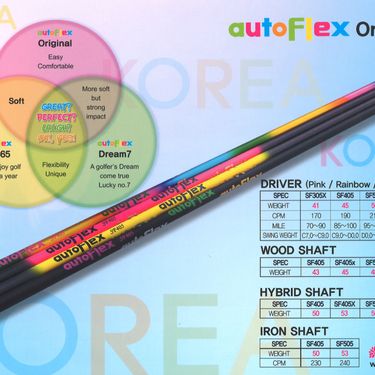 NEW AutoFlex Hybrid Utility .370 Golf Shaft- Choose Color/Model - Built for you!