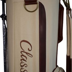 Vintage canvas and leather golf bag (vintage tourbon)