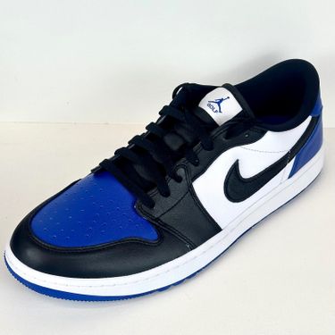 Nike Air Jordan 1 Low Golf Shoes - Royal Toe (Black/Royal/White) - Size 12.5 - New!