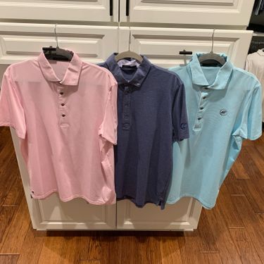 Greyson - 3 Large Lightweight Polos - LBL/BL/PCH - Excellent!