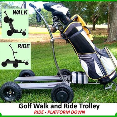 Golf Walk and Ride Trolley - Electric Golf Push Cart - New!