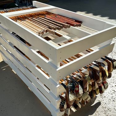 Golf Club Storage Rack - 28 1/4” X 24” X 49” - Handcrafted from Wood 