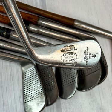 Tom Stewart 7 Club Hickory Iron Set - Reset For Play!
