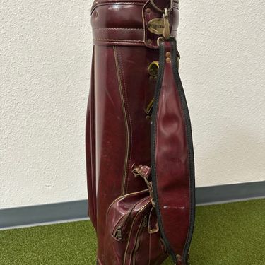 Vintage Professional Faux Leather Sunday Golf Bag