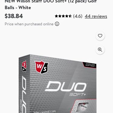 3  dozen Brand New Wilson Duo soft PLUS golf balls